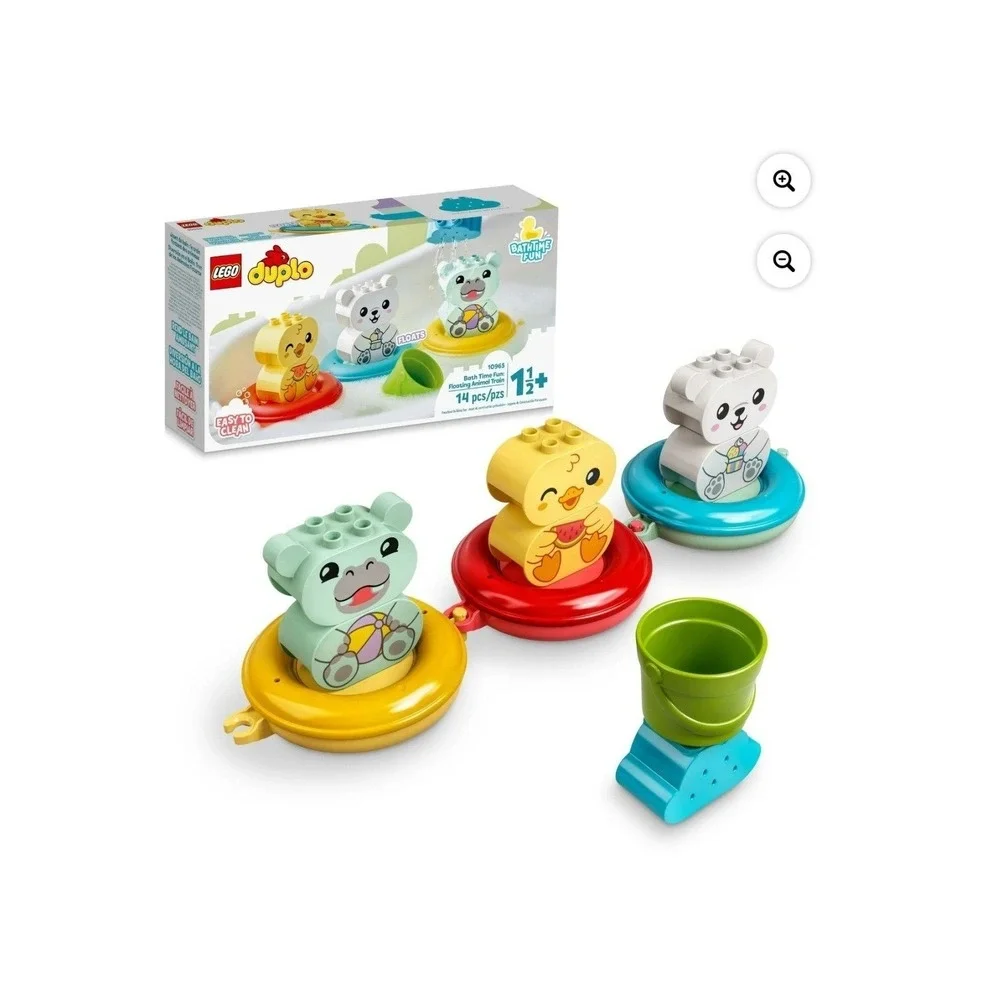 LEGO DUPLO Bath Time Fun Floating Animal Train Toddler Building Toy 14pc NEW